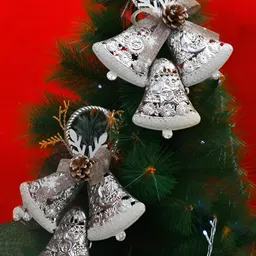 TAYHAA 2-Pcs Grey Hanging Half Jingle Bells-picture-27