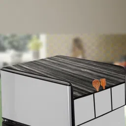 The Furnishing Tree Black Printed Refrigerator Cover-image-89
