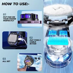 WRADER FS03 Mobile Phone Cooling Fan for Gaming for Game Long Filming Mobile Freezer Cooling Pad image 4