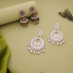 Anouk Set Of 2 Stone-Studded Earrings-10