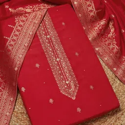 Soch Woven Design Unstitched Dress Material-image-50