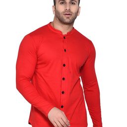 Blisstone Cotton Mandarin Collar Casual Shirt-image-6