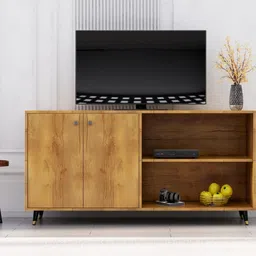 HEXA RED Beige Wall Mounted Wood TV Entertainment Unit-image-51