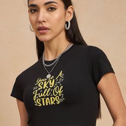 COLOR CAPITAL Print Cotton Crop Top-image-27