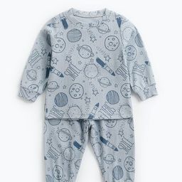 LULU & SKY Infant Girls Doodle Printed Night suit-image-9