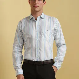Allen Solly Men Spread Collar Vertical Striped Cotton Formal Shirt-picture-37