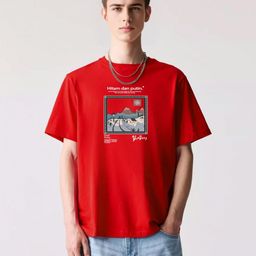 MISCHIEF MONKEY Graphic Printed Round Neck Oversized Cotton T-shirt-picture-5