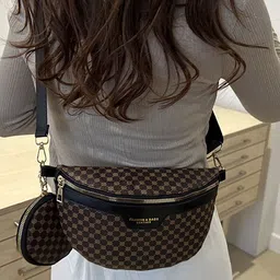 LULU & SKY PU Structured Tote Bag with Quilted image 3