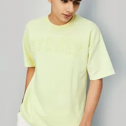 max Boys Solid Round Neck Cotton Relaxed Fit T-shirt-image-79