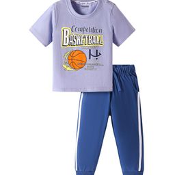 Honeyhap Boys Typography Printed Cotton Night suit-image-6