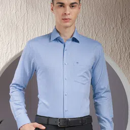 COBB Checked Spread Collar Regular Fit Cotton Formal Shirt-picture-45