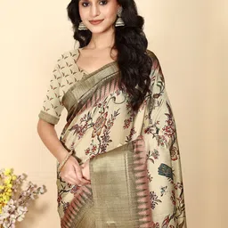 J 6 DESIGNER Floral Silk Cotton Handloom Saree-picture-13