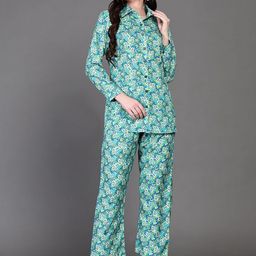 The Roadster Lifestyle Co Printed Shirt With Palazzos Co-Ords-image-33