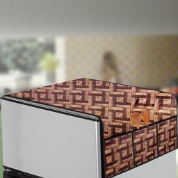 The Furnishing Tree Coffee Brown Printed Refrigerator Cover-image-56