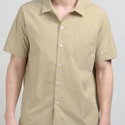 Farah Men Spread Collar Solid Cotton Casual Shirt-image-21