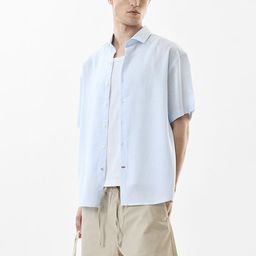Snitch Striped Oversized Casual Shirt-image-79