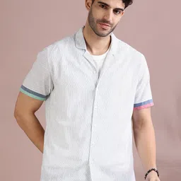 filori studio FILORI Men Comfort Opaque Striped Casual Shirt-picture-11