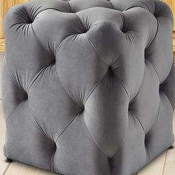 DOE BUCK Wood Velvet Square Ottomans-image-41