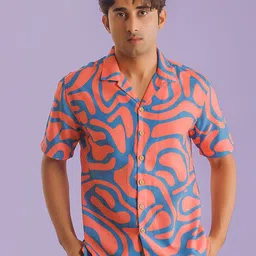 Shortscape Printed Short Sleeves Casual Shirt-image-87