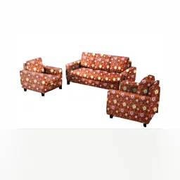 Stylista Orange And Yellow 3 Pieces Printed 5 Seater StretchableSofa Cover With Arms-image-58