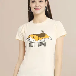 Metronaut Women Graphic Printed Round Neck Cotton T-shirt-image-77