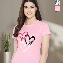 Tromko Women Pack of 3 Typography Printed Round Neck Cotton T-shirts-picture-5