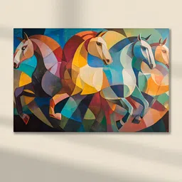 Art Street Red & Yellow 1 Piece Canvas Abstract Wall Paintings-picture-11