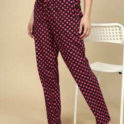 PYNK Printed Pure Cotton Straight-Leg Lounge Pants-image-99