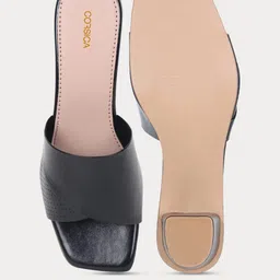 CORSICA Textured Block Sandals with Laser Cuts image 5