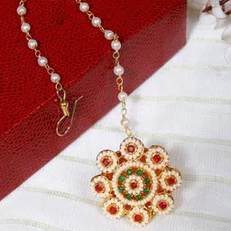 FIROZA Artificial Stones Studded Maang Tikka-picture-14