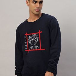 Juxar Men Printed Round Neck Cotton Sweatshirt-image-80