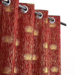 Myntra Elegant Homes Set Of 2 Maroon Velvet Door Curtains-picture-31