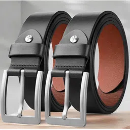 The Roadster Lifestyle Co Set Of 2 Leather Formal Belts-image-48