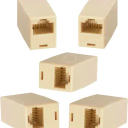 ONCRO Pack of 5 ethernet connectors, rj 45 jointer, rj45 connector female to female, rj45 adapter, lan cable jointer, RJ45 Coupler Plug Network Ethernet LAN 8p8c Cat7 Cat6 Cat5e Cable Joiner Lan Adapter-38