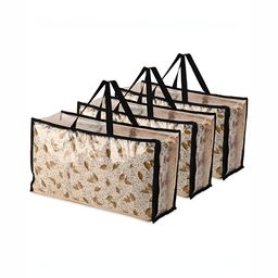 RUBOXA Transparent & Black 3 Pieces Storage Bags With Handle-image-7