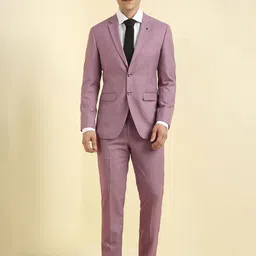 Allen Solly Slim Fit Single Breasted Notched Collar Two Piece Formal Suit-picture-18