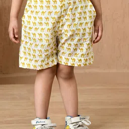 MoMaa Boys Animal Printed Pure Cotton Mid-Rise Shorts-58