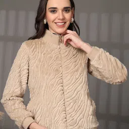 Thirty Threads Women Self Design Front-Open Sweatshirt-picture-30