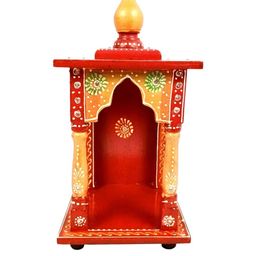 apka mart Wooden Mandir For Home & Office Single Idol Pooja Mandir-picture-22