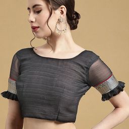 DIVASTRI Zari Pure Chiffon Saree image 2