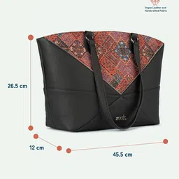 ZOUK Women Abstract Printed Structured Shoulder Bag image 3