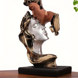 INTERNATIONAL GIFT Decorative Showpiece Silver-Toned Romantic Couple Figurine Showpiece-image-10