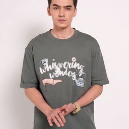 People Men Applique Boxy T-shirt-image-93