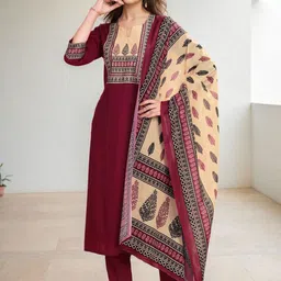 SZN Women Ethnic Motifs Printed Regular Kurta With Trousers & Dupatta-picture-4