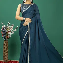 DIVASTRI Embroidered Art Silk Banarasi Saree-image-7