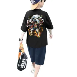 GCYX Boys Printed T-shirt with Shorts-31