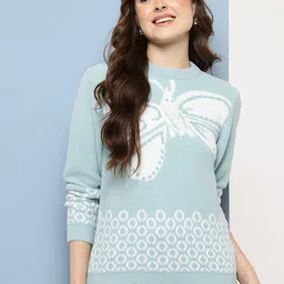 Aarika Self Design Woollen Pullover with Embellished Detail-picture-16