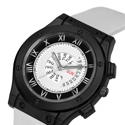 LORENZ Men Textured Day & Date Dial & Straps Analogue Watch MK-4092R image 3