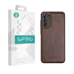 SPRIG Shock Proof Leather Motorola G52 Glossy Back Case-image-9