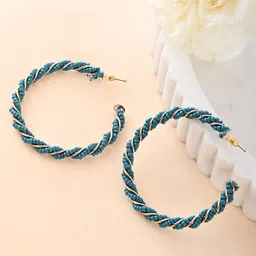 RICHEERA Circular Half Hoop Earrings-image-19